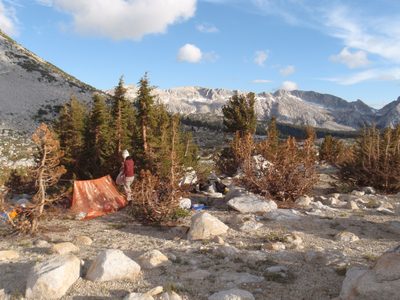 Marlin and Dong's ultralight tube tent, i.e. a large...