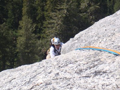 Jay, looking stoked on pitch 3 of Holdless Horror.