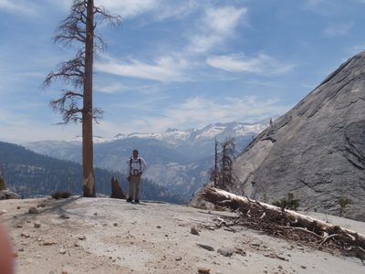 Jay at a lookout near what we named Fletcher Dome.