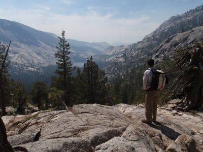 Observing the view. We planned to camp near Half Dome so...
