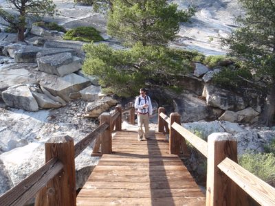 Jay, crossing the Merced in Echo Valley. I was...