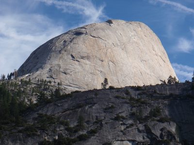 Another shot of Half Dome, and Snake Dike, visible at...