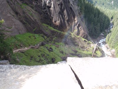Mist Trail from as viewed from the top of Vernal Falls....