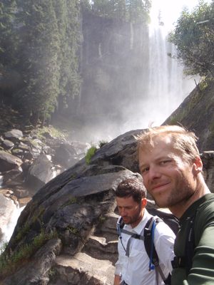 Hiking the Mist Trail, very close to where Jay's old...