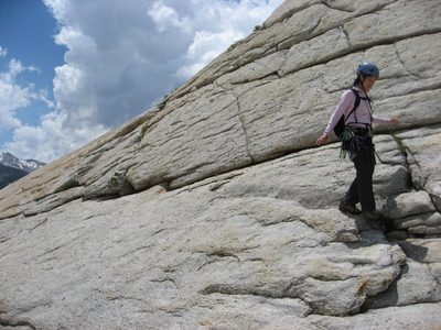 Finding a way down off the other side of the dome.