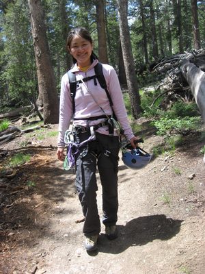 Hiking down the tourist trail, by way of Dog Lake, back...