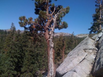 Belay ledge at the start of the climb.