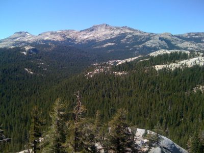 View to the west from the top of pitch 1.