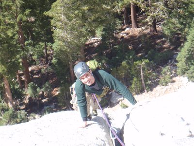 Alex having fun on the cheekily-named Holdless Horror,...