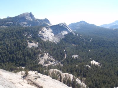 View of Tioga Road and Lamb Dome, and behind it Drug...