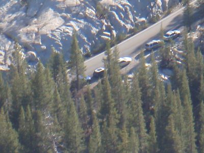 Zoomed in shot of our car: We were pretty sure we saw...