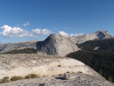The massive north face of Fairview Dome, finally getting...