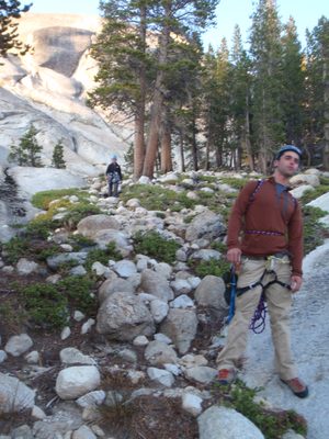 Hiking back to the car.