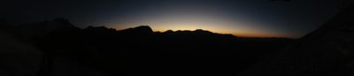 Sierra sunset from the top of Fairview Dome.