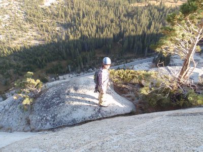 Monica on the 4th class descent.