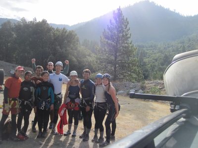 Poorly positioned camera for group photo at the parking...