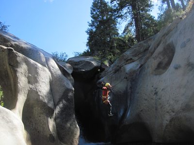 John, jumping off the 25 foot jump.