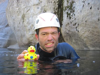 Colin with his duck.