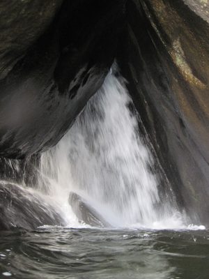 Waterfall at the bottom of the lunch rock.