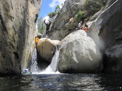 Ben taking the plunge.