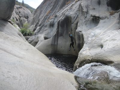 Tracy jumping.
