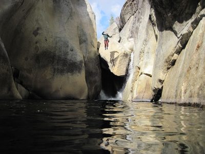 Joel jumping.