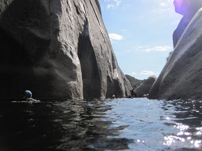 This part of the canyon is characterized by long swims...