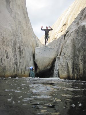 Ben jumping.