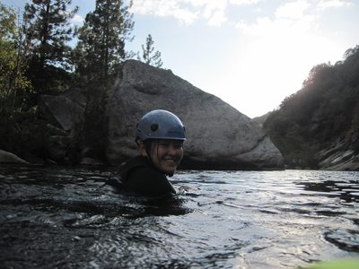 On one of the last few swims before the exit.