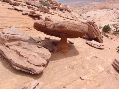 I have no idea how this rock is staying here. Looks like...
