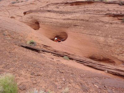 Neat potholes. Would be pretty to see this canyon with water.