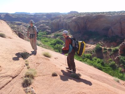 Trying to find a way to the bottom of the canyon system....