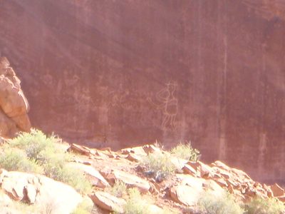 Some 19th century petroglyphs depicting cowboys...