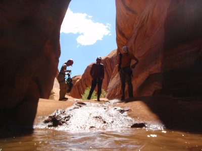 Swimming out of one of many smelly pools. It was nice to...
