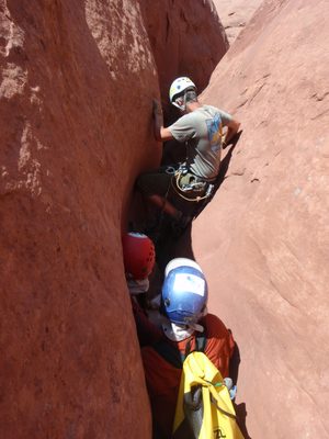This canyon's challenge is its narrowness. Although the...