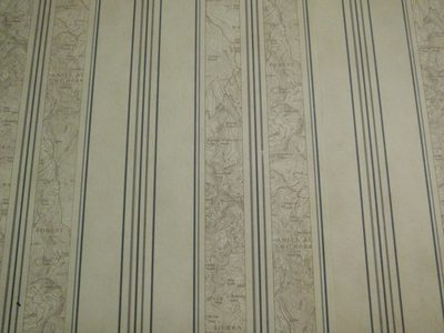 Cool map wallpaper in the Mobil Mart bathroom.