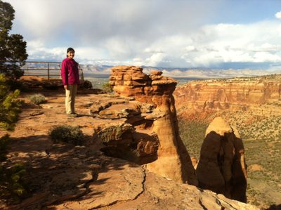 Monica at one of the observation platforms.