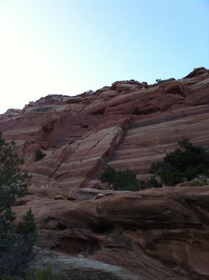 Some slabs along the approach.