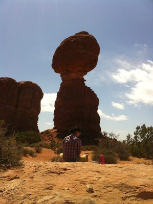 After our hike, we drove over to Balanced Rock for a...