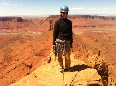 At the summit, looking north with the Colorado River...