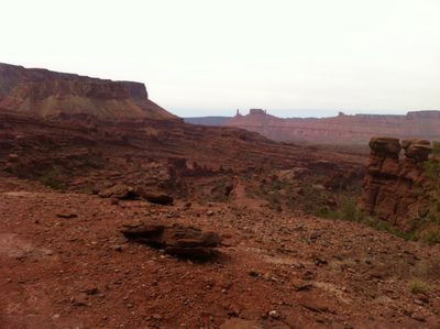 View of Castleton and Sister Superior in the distance.