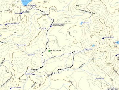 Our 3-day trip route. 
