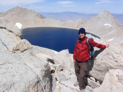 Joel, again with Tulainyo Lake in the background.