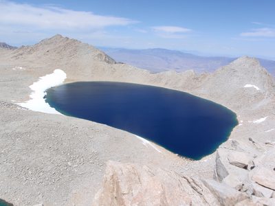 Lake Tulainyo, which lies north of Mt. Russell and Mt....