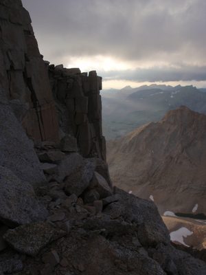 A view north from around 14,000 feet on Whitney's East...