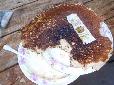 My 18 inch pancake bought at the Whitney Portal Store...