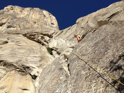 John, on the first pitch of Salathe Wall on El Capitan.