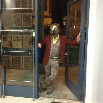 Jasper the horse, as we head out for Halloween night.