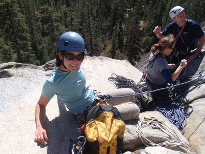 Monica, and two old-school climbers from Santa Cruz...