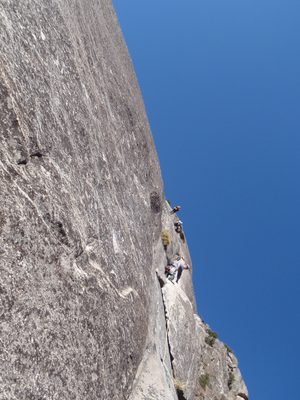 Marlin, maybe half way up pitch 3 of Nutcracker (5.8).